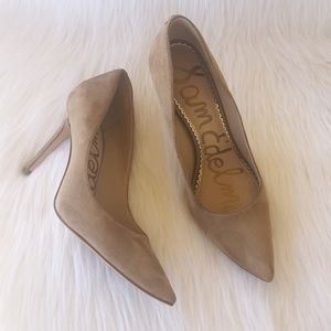 Sam Edelman hazel suede pumps nude 6.5